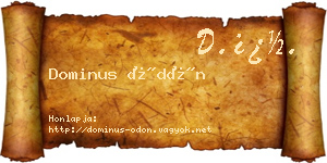 Dominus Ödön névjegykártya